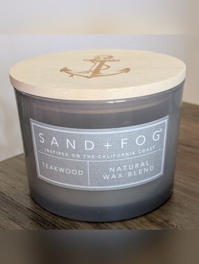 Teakwood Natural Wax Blend Candle Sand+ Fog